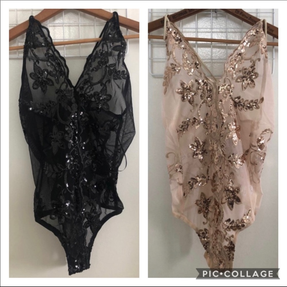 BRAND NEW set of 2 sheer bodysuits